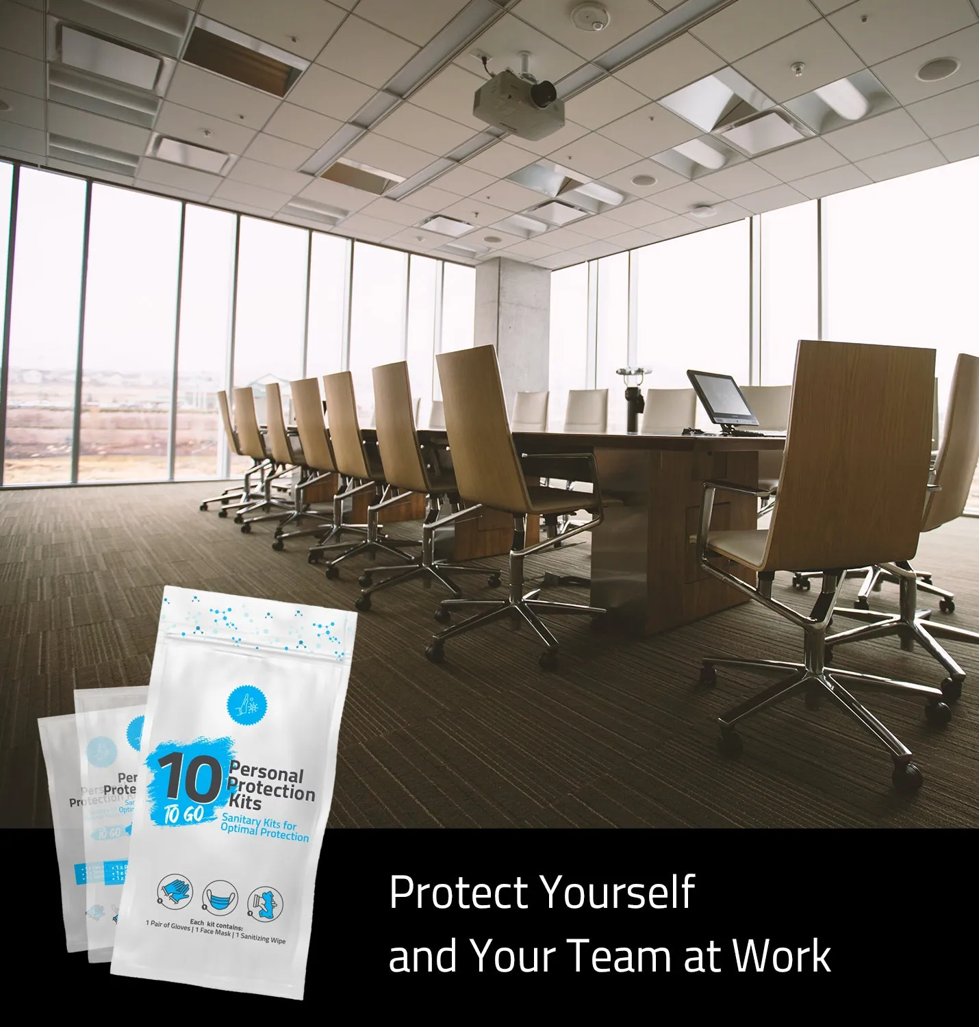 (10) All-In-One Personal Protection Kits TO GO – Sanitary Kits for Optimal Protection