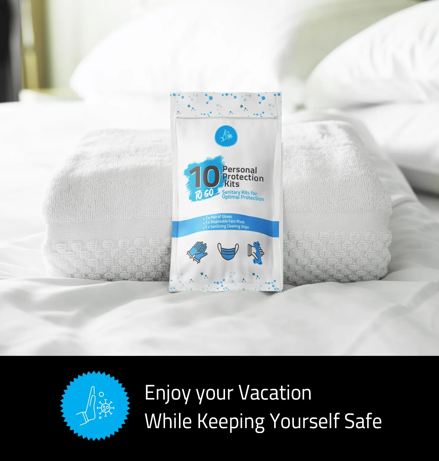 (10) All-In-One Personal Protection Kits TO GO – Sanitary Kits for Optimal Protection