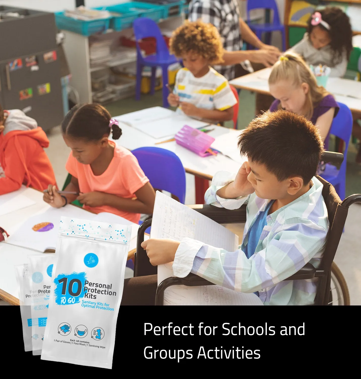 (10) All-In-One Personal Protection Kits TO GO – Sanitary Kits for Optimal Protection
