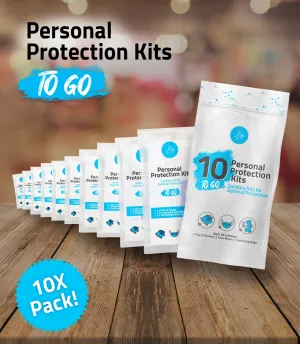 (10) All-In-One Personal Protection Kits TO GO – Sanitary Kits for Optimal Protection