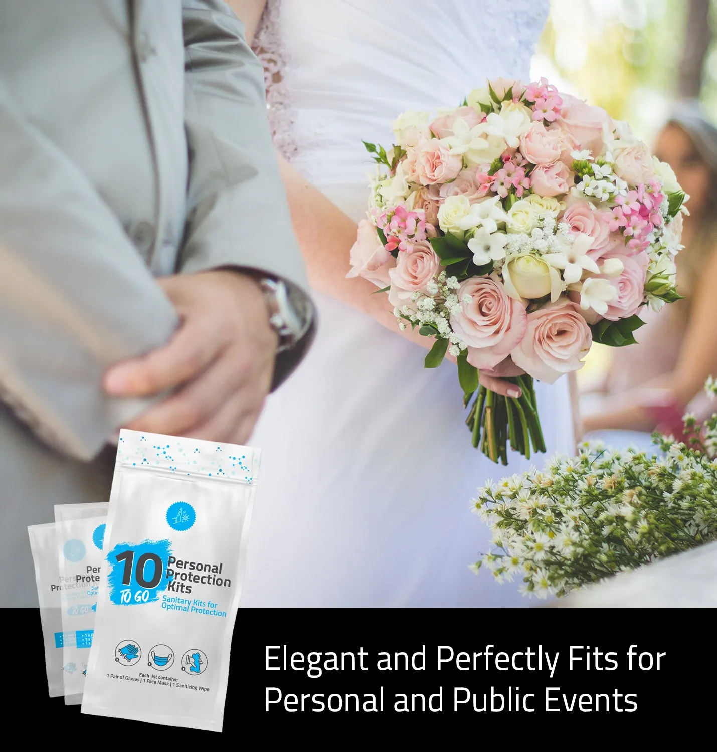 (10) All-In-One Personal Protection Kits TO GO – Sanitary Kits for Optimal Protection
