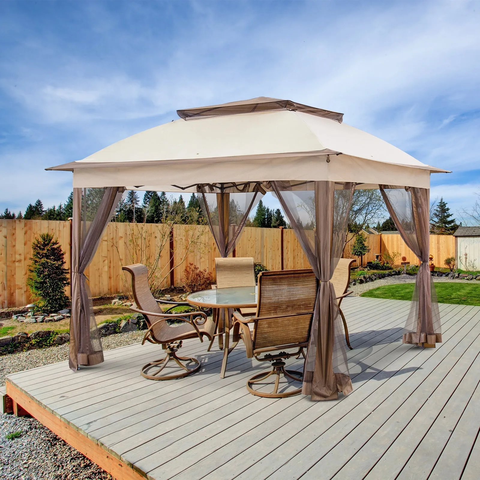 11x11 Pop Up Gazebo Tent with Netting