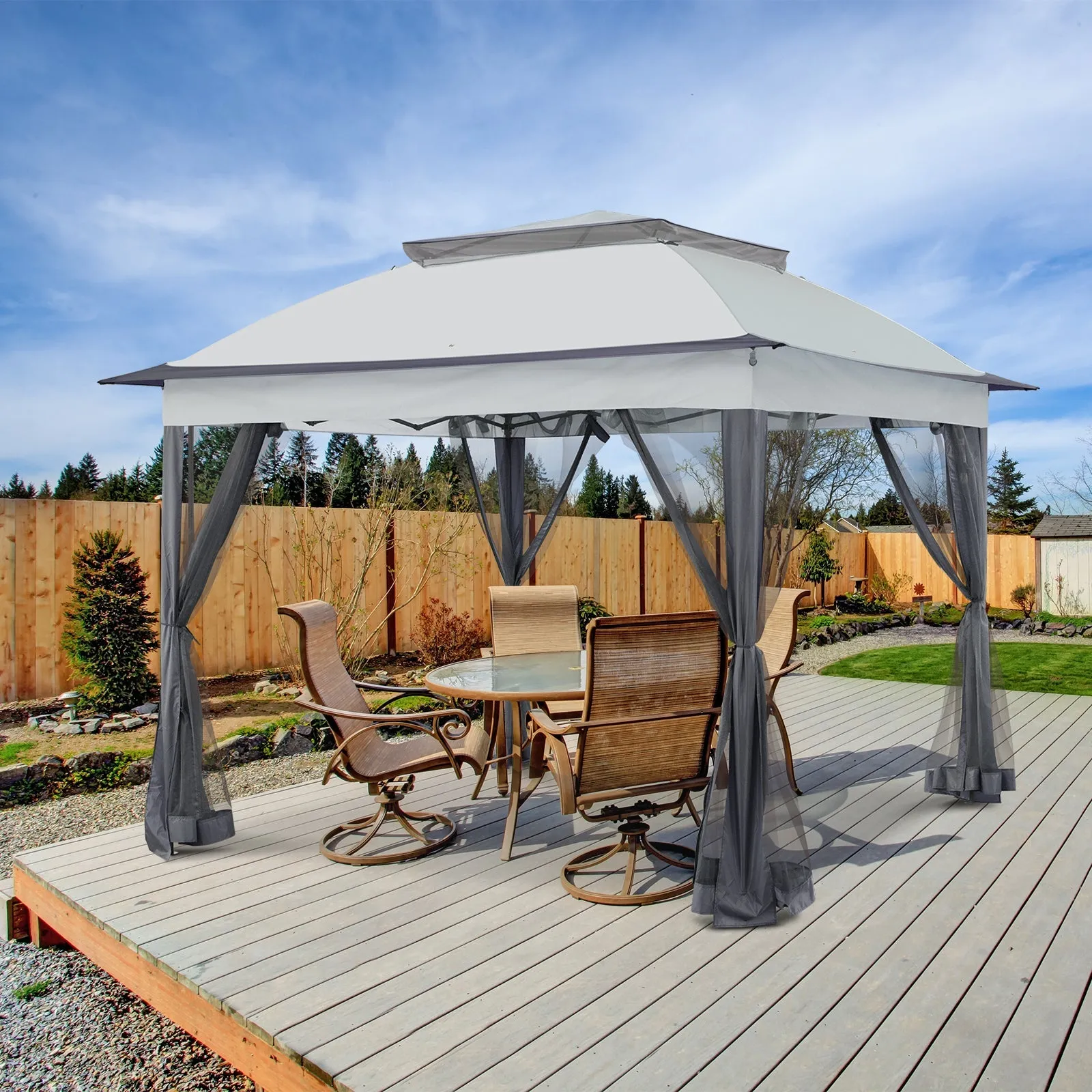11x11 Pop Up Gazebo Tent with Netting