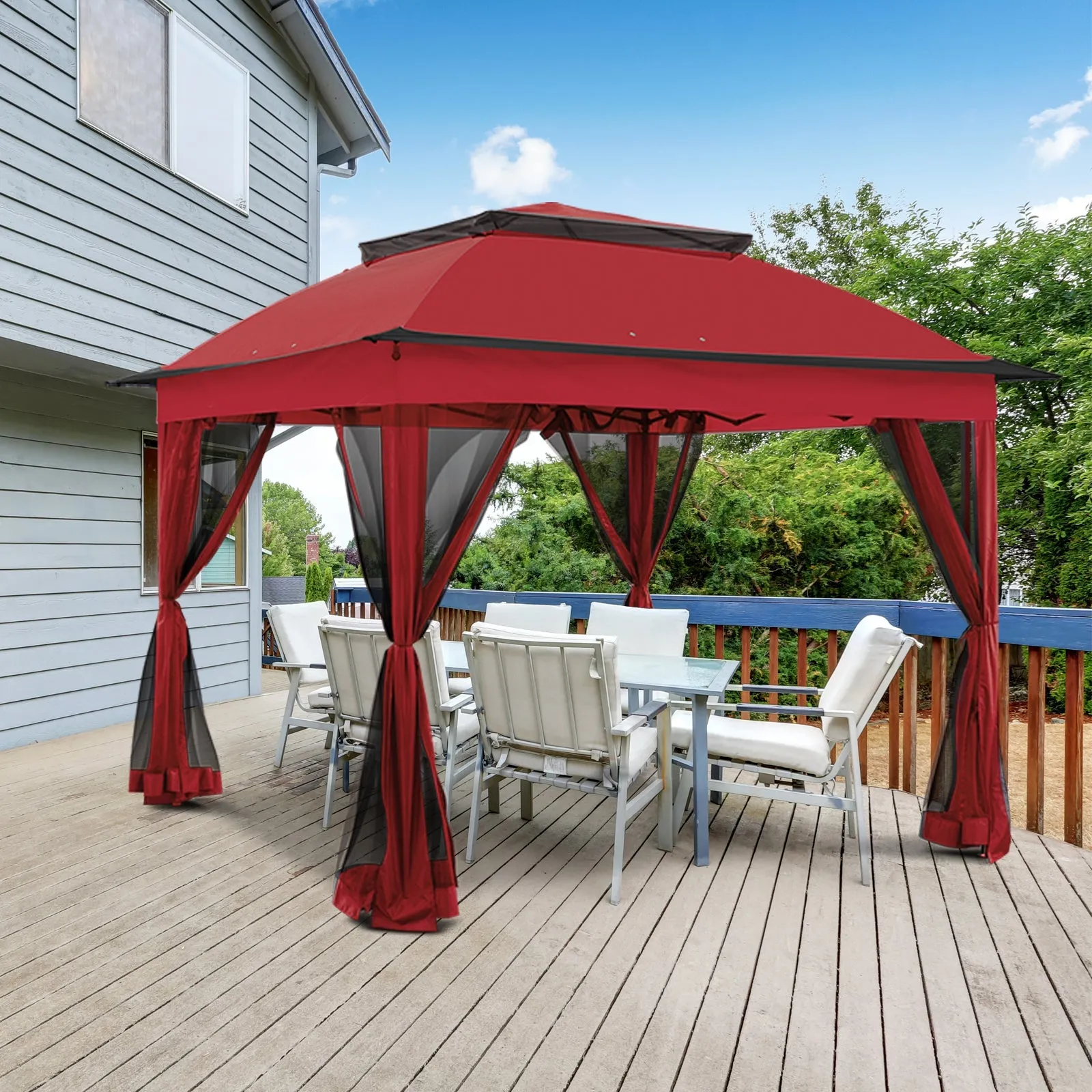 11x11 Pop Up Gazebo Tent with Netting