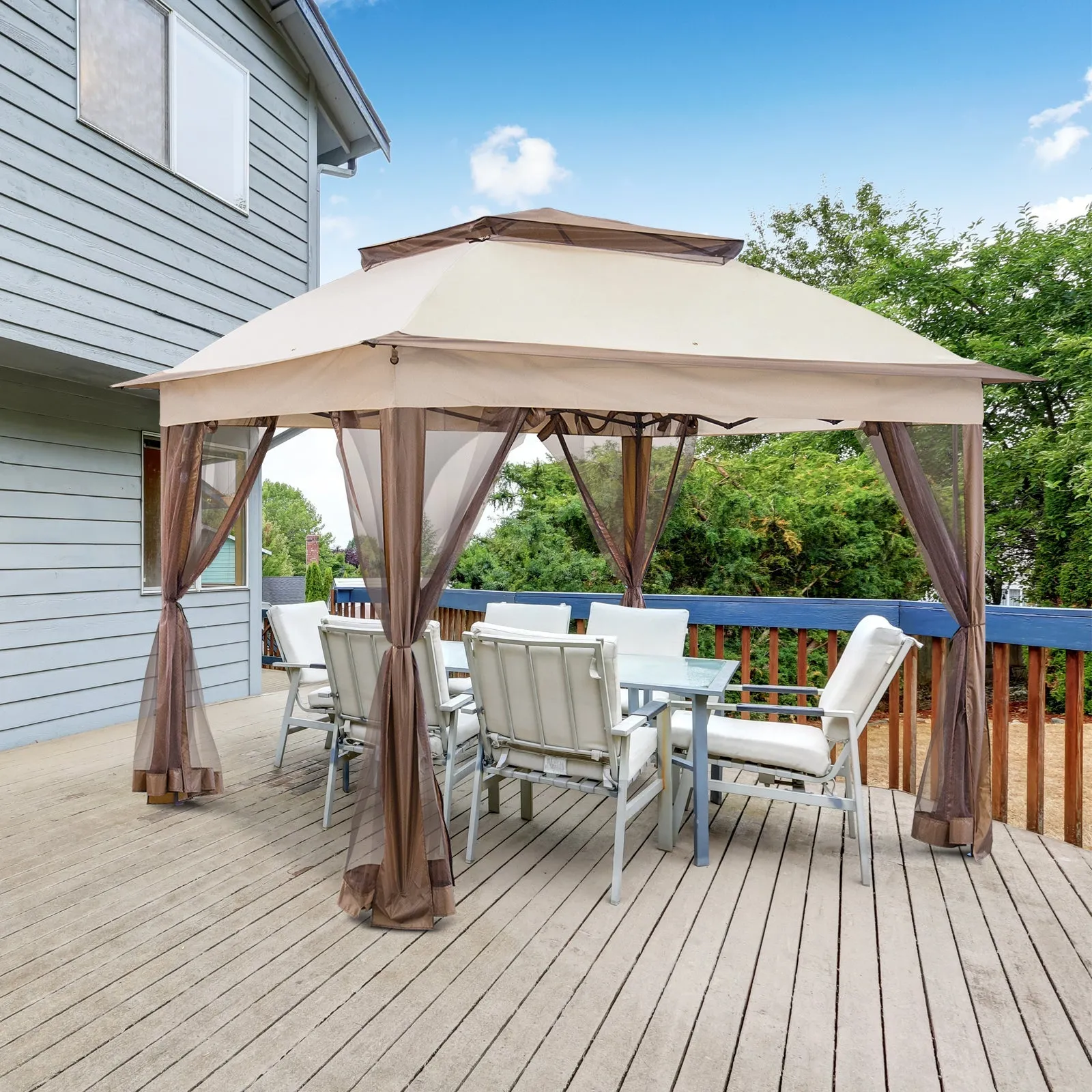 11x11 Pop Up Gazebo Tent with Netting