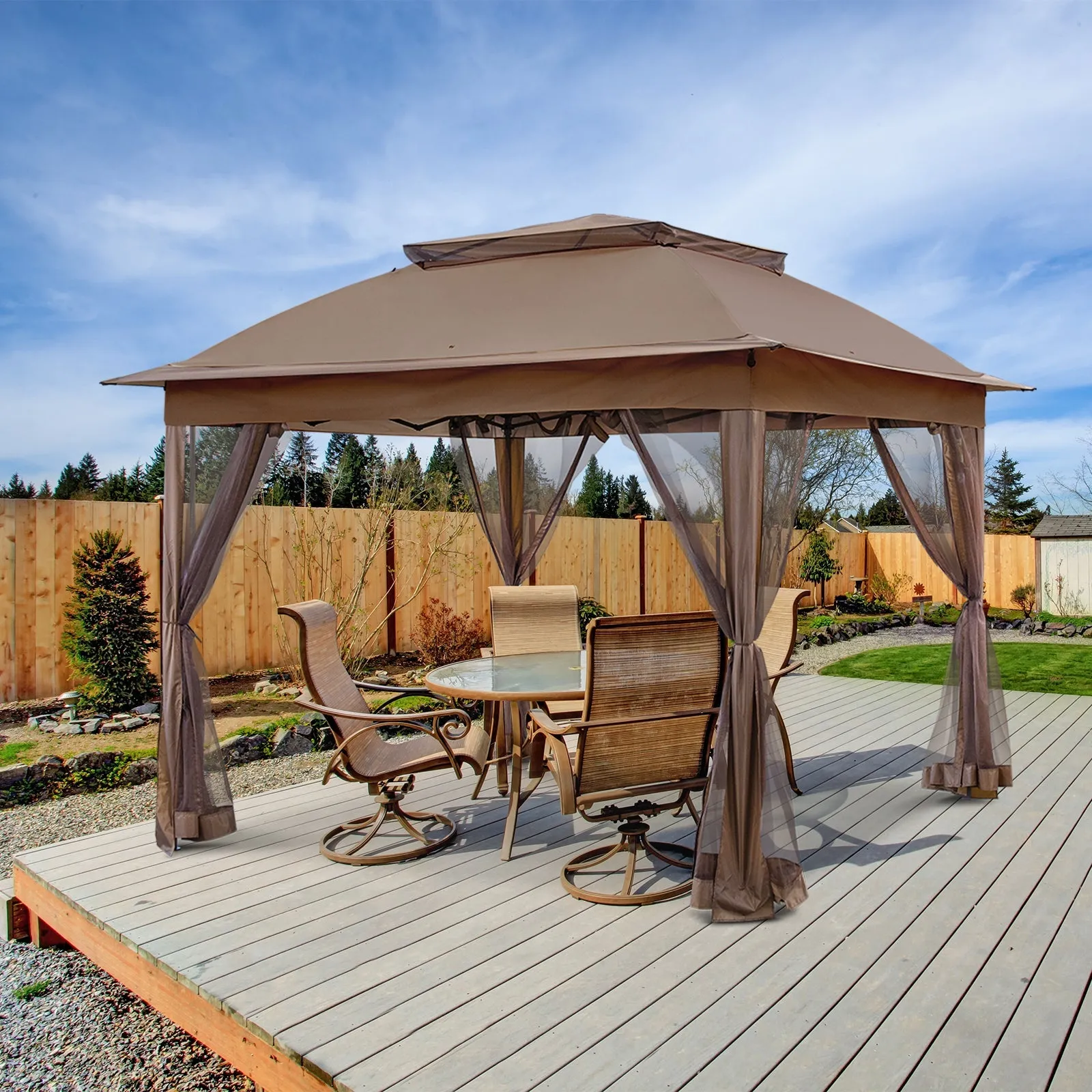 11x11 Pop Up Gazebo Tent with Netting