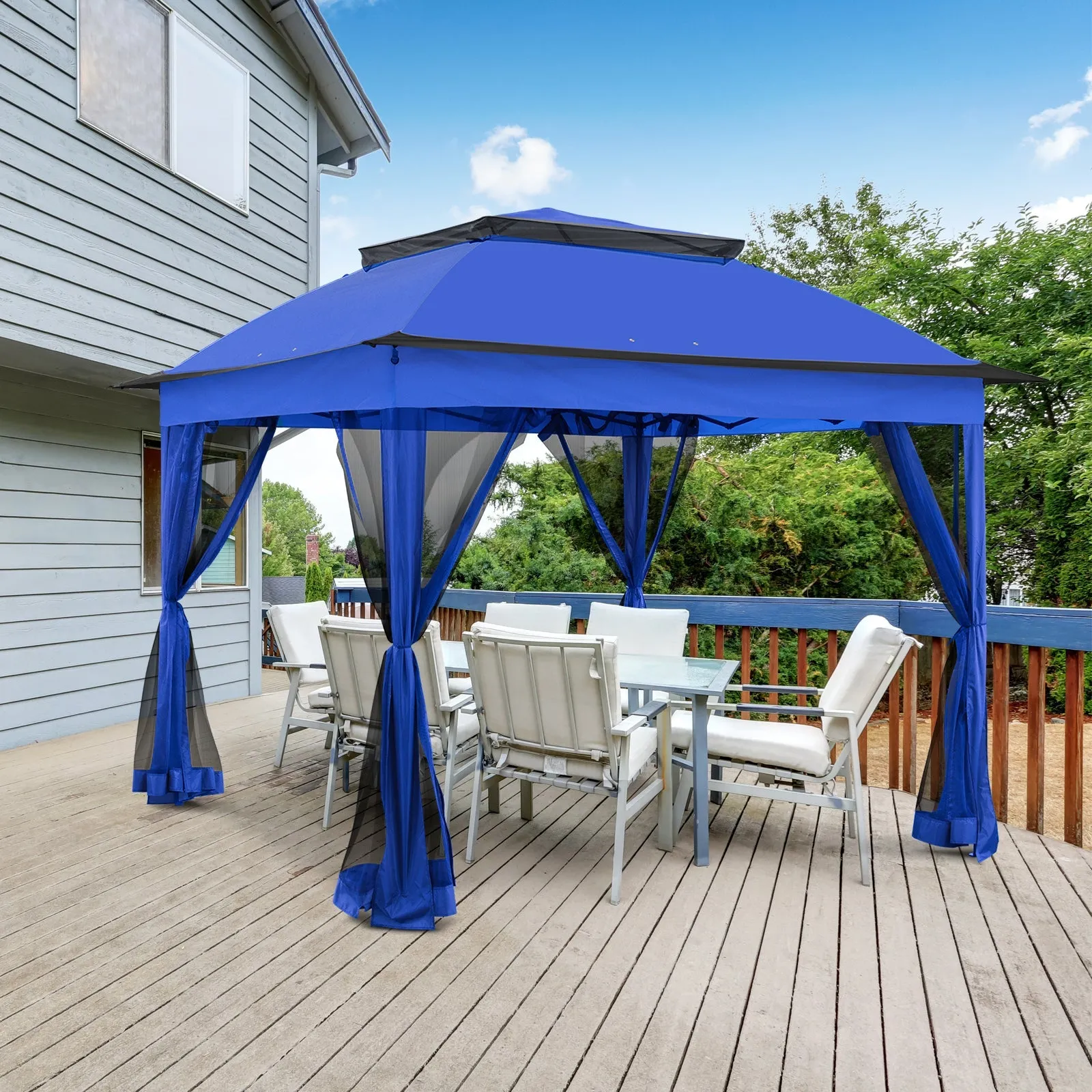 11x11 Pop Up Gazebo Tent with Netting