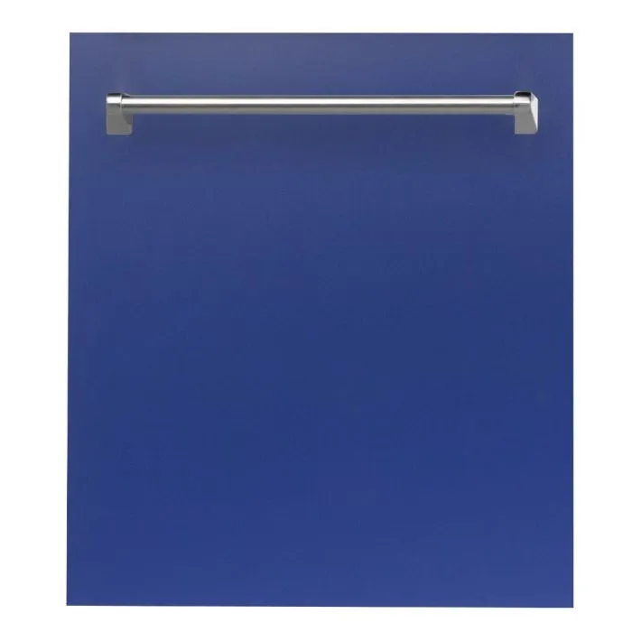 24 IN. Top Control Dishwasher in Blue Gloss with Stainless Steel Tub and Traditional Style Handle