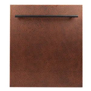 24 in. Top Control Dishwasher in Hand-Hammered Copper with Stainless Steel Tub and Modern Style Handle