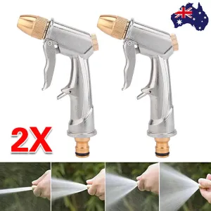 2PCS High Pressure Washer Gun | Brass Spray Nozzle | Garden Hose Pipe Car Washing | AU