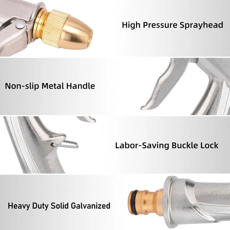 2PCS High Pressure Washer Gun | Brass Spray Nozzle | Garden Hose Pipe Car Washing | AU