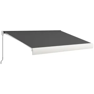 4 x 3(m) Electric Retractable Awning with Remote Controller, Aluminium Frame Sun Canopies for Patio Door Window