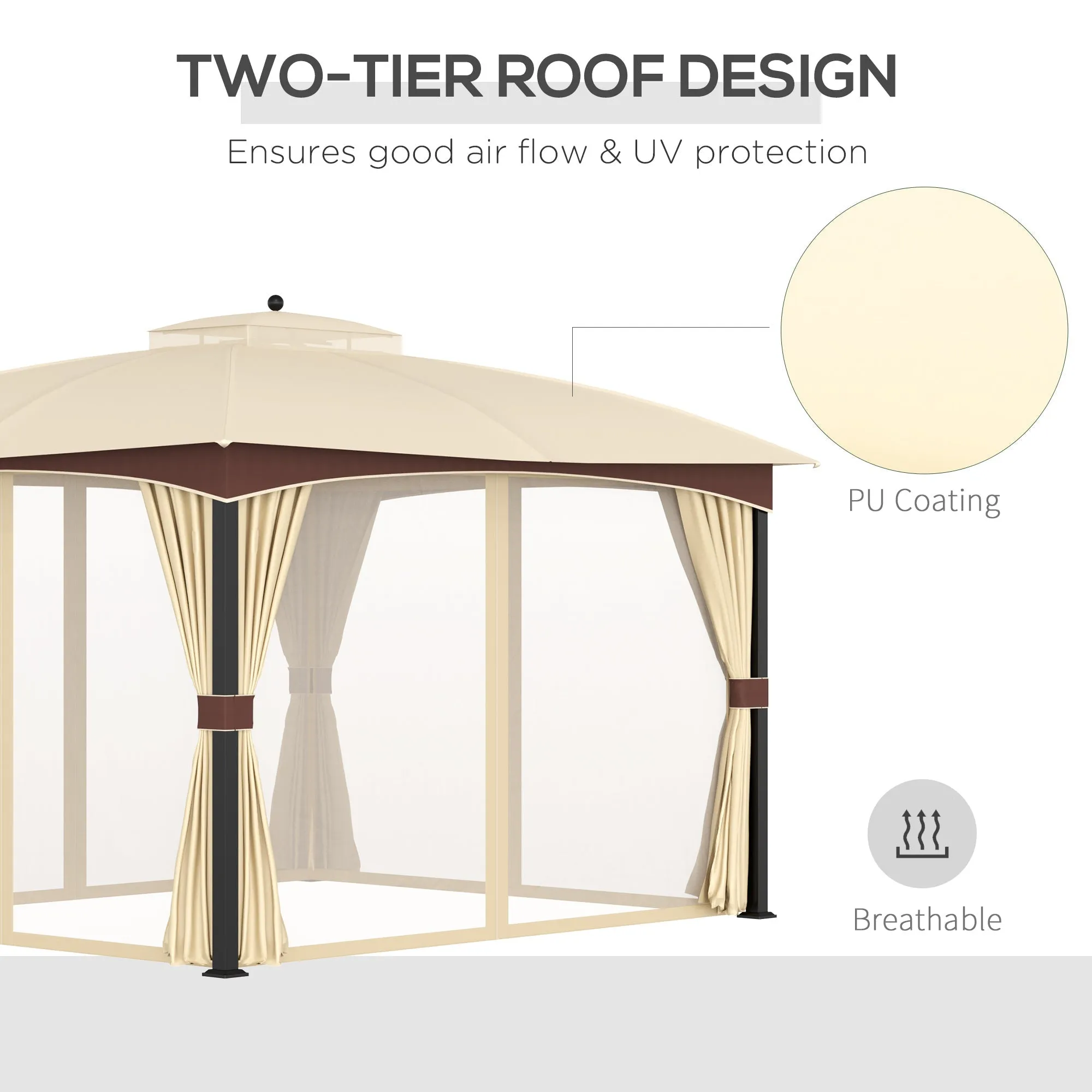 4 x 3M Patio Metal Gazebo