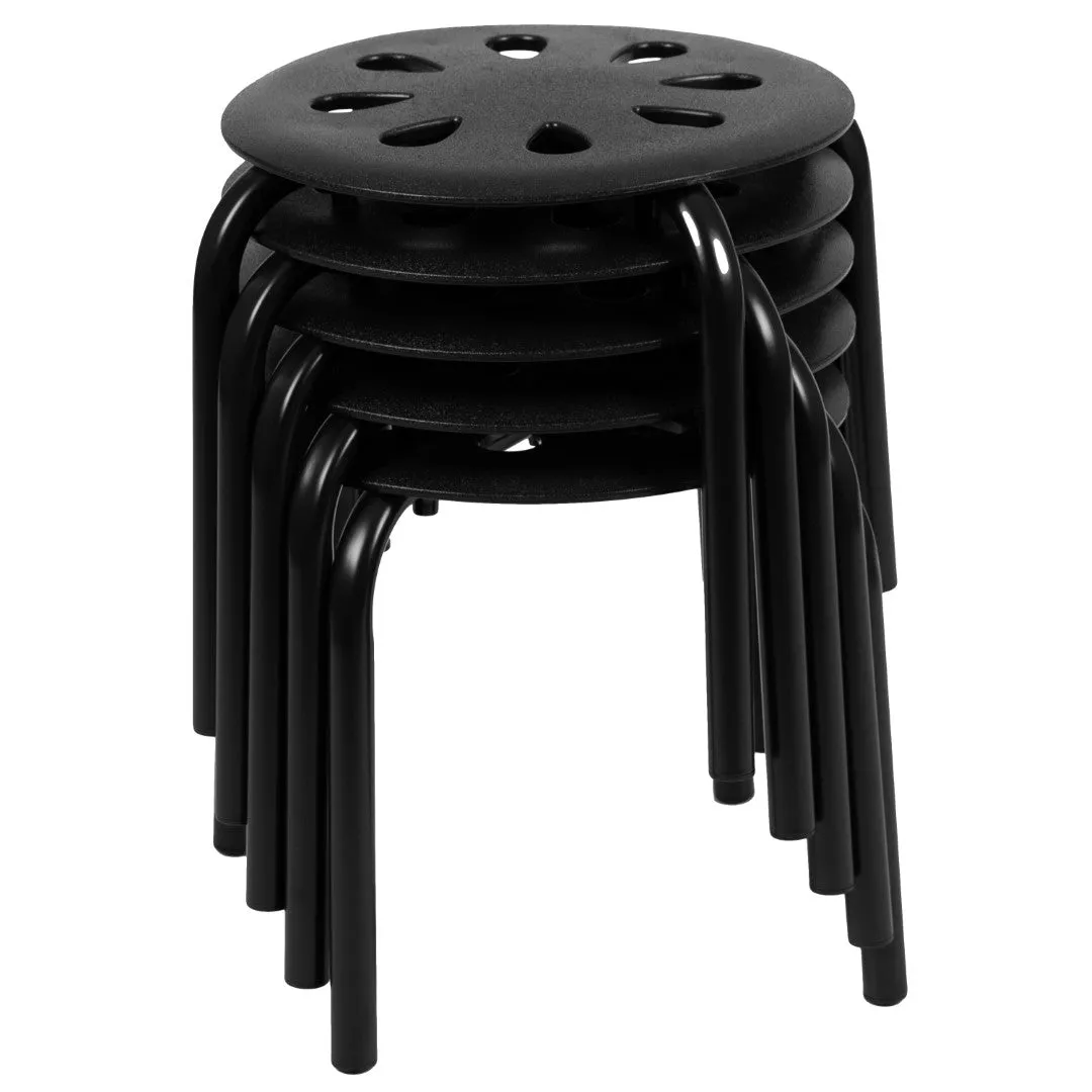 5-Pack Commercial Grade Stack Stools, 11.5" Height, Lightweight & Durable