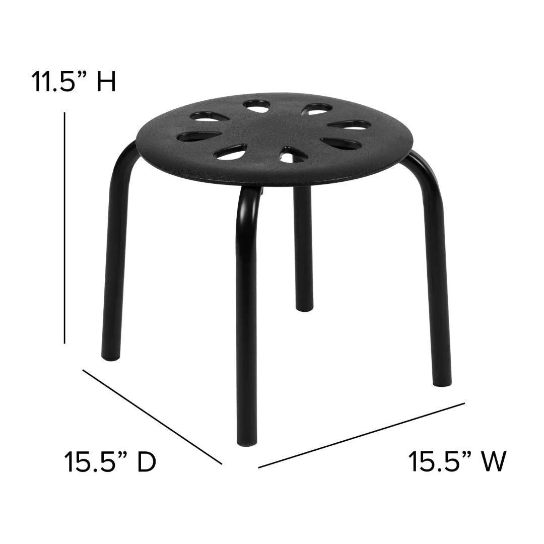 5-Pack Commercial Grade Stack Stools, 11.5" Height, Lightweight & Durable