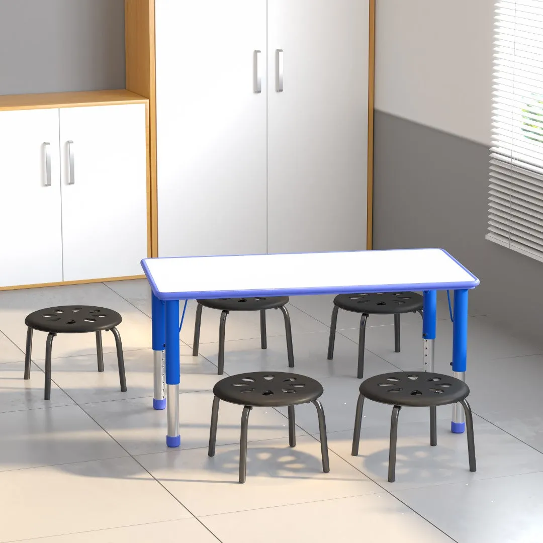 5-Pack Commercial Grade Stack Stools, 11.5" Height, Lightweight & Durable