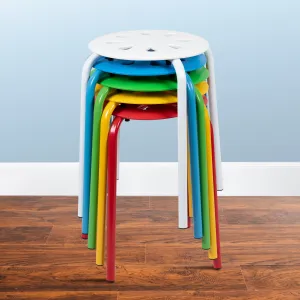 5PK Asstd. 17.5"H Stack Stools LE-S1-MC-GG