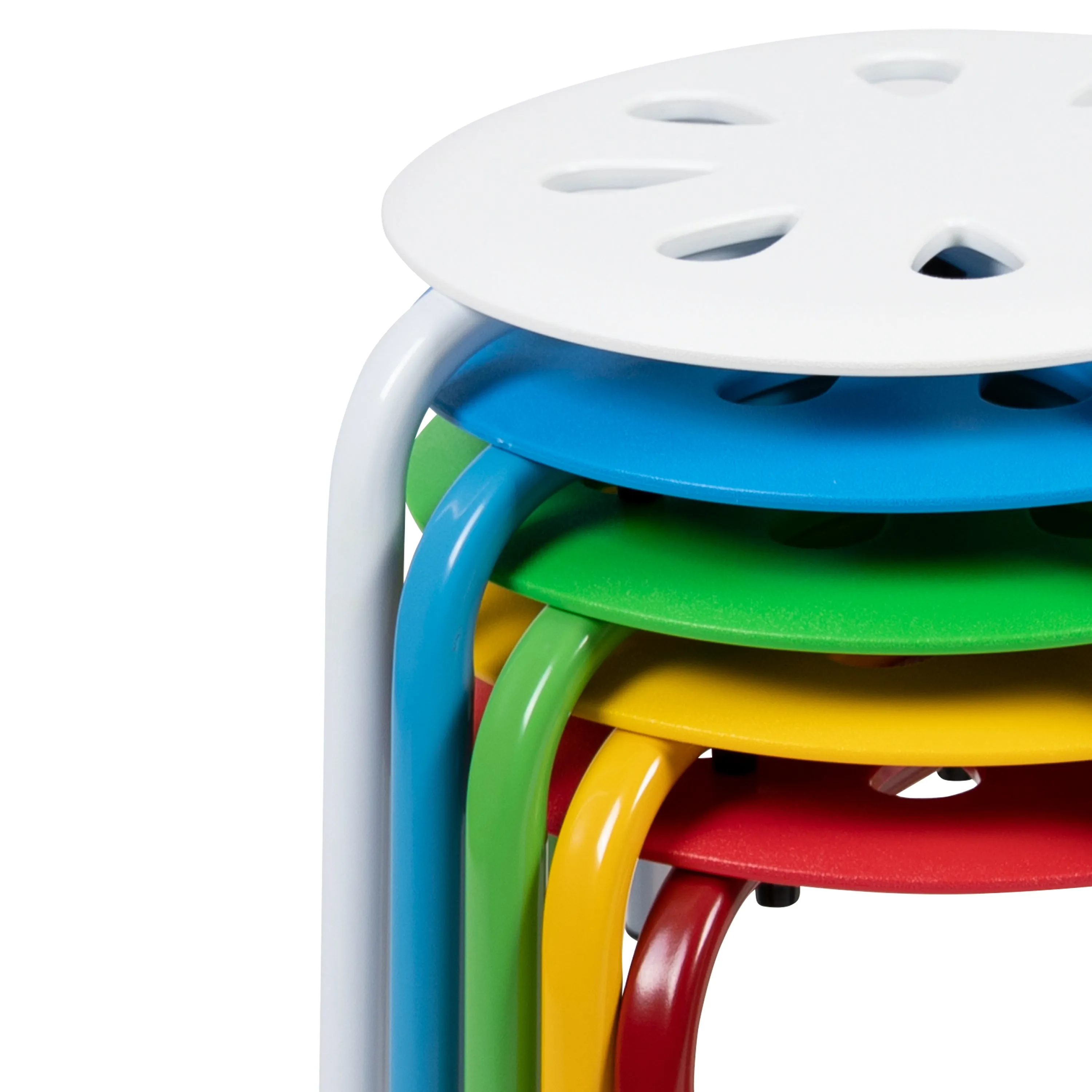 5PK Asstd. 17.5"H Stack Stools LE-S1-MC-GG