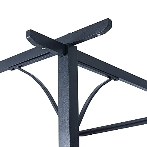 ABCCANOPY 10 x 10 Steel Retractable Pergola Gazebo, Weather-Resistant Rip-Lock Canopy for Your Patio Garden Yard, Khaki