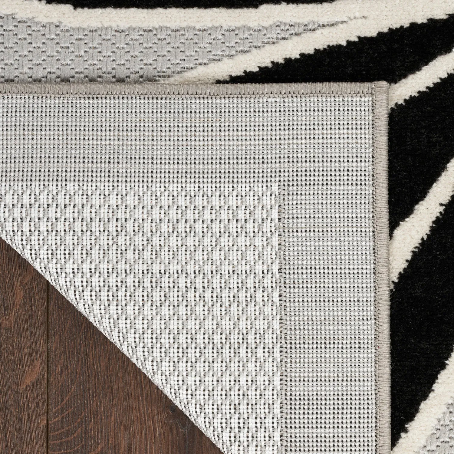 Aloha Black White Contemporary Indoor/Outdoor Rug