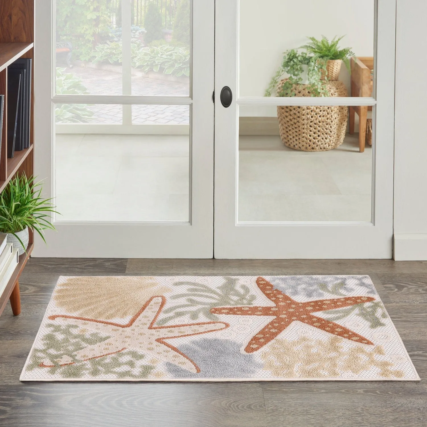 Aloha Indoor/Outdoor Ivory/Multicolor Rug