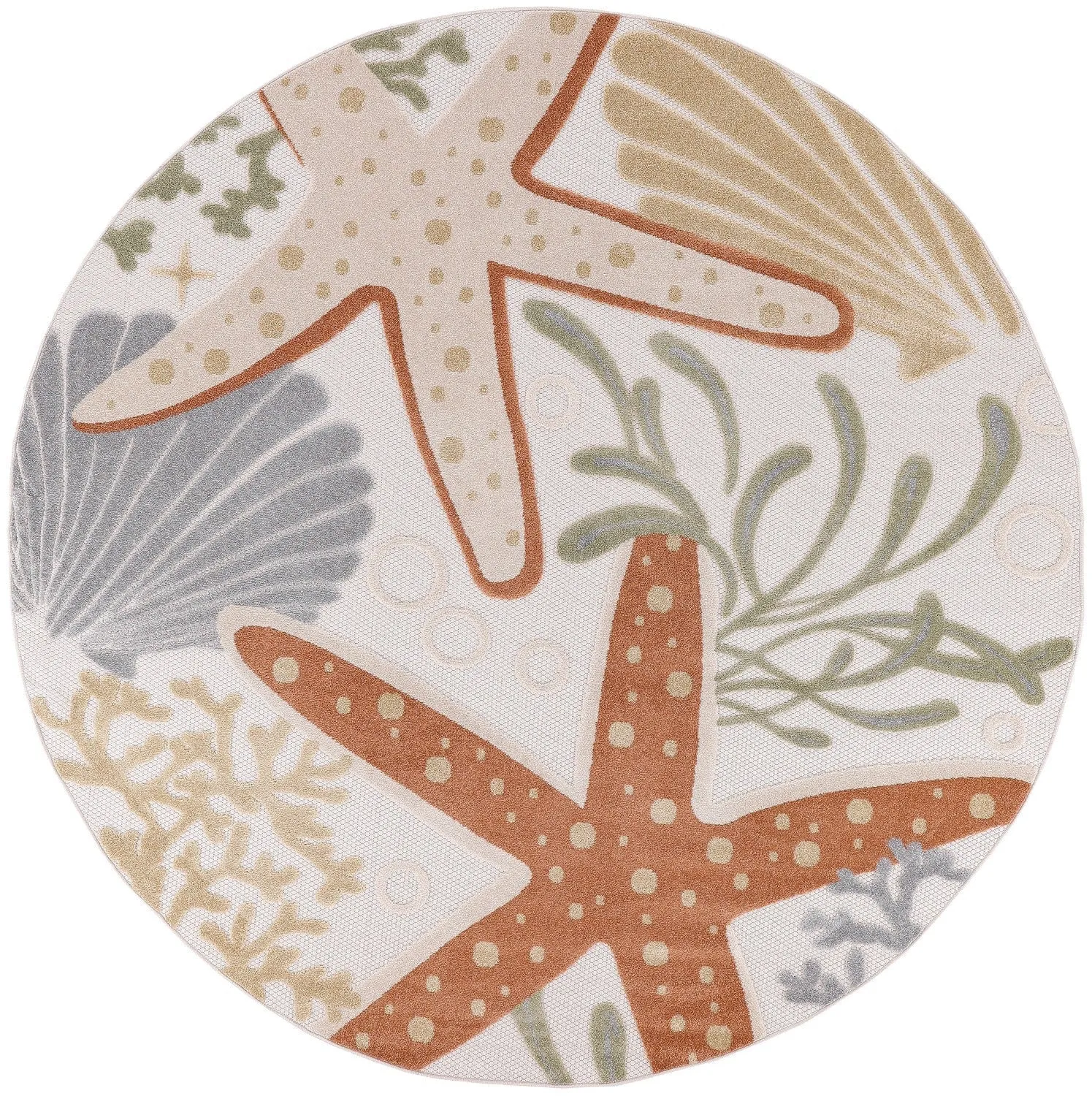 Aloha Indoor/Outdoor Ivory/Multicolor Rug