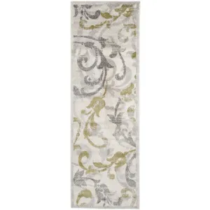 Amherst 2' 3" x 11' Indoor/Outdoor Woven Area Rug - Ivory/Light Gray