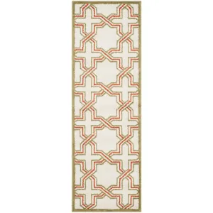 Amherst 2' 3" x 7' Indoor/Outdoor Woven Area Rug - Ivory/Light Green
