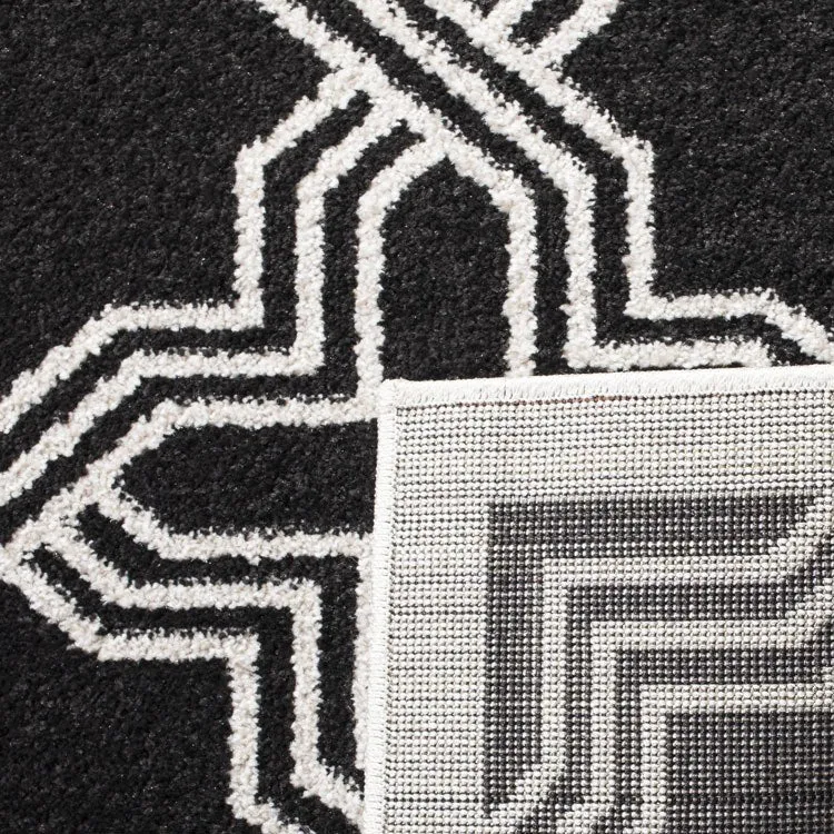 Amherst 5' x 8' Indoor/Outdoor Woven Area Rug - Anthracite/Ivory