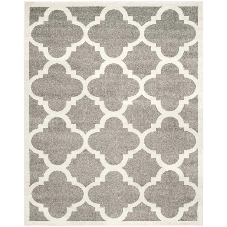 Amherst 8' x 10' Indoor/Outdoor Woven Area Rug - Dark Gray/Beige