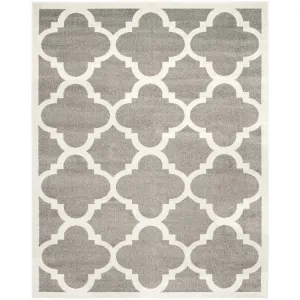 Amherst 8' x 10' Indoor/Outdoor Woven Area Rug - Dark Gray/Beige