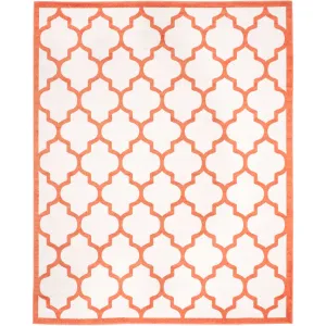 Amherst Quatrefoil Beige/Orange Area Rug