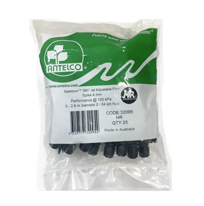 Antelco Spectrum Jet 360° Adjustable Spiked Dripper on Stake 0-64L/H @100KPA