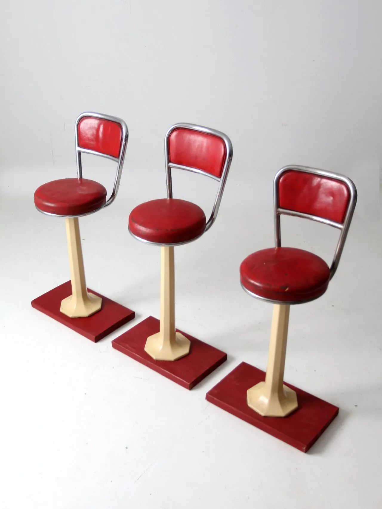 antique soda fountain counter stools set of 3