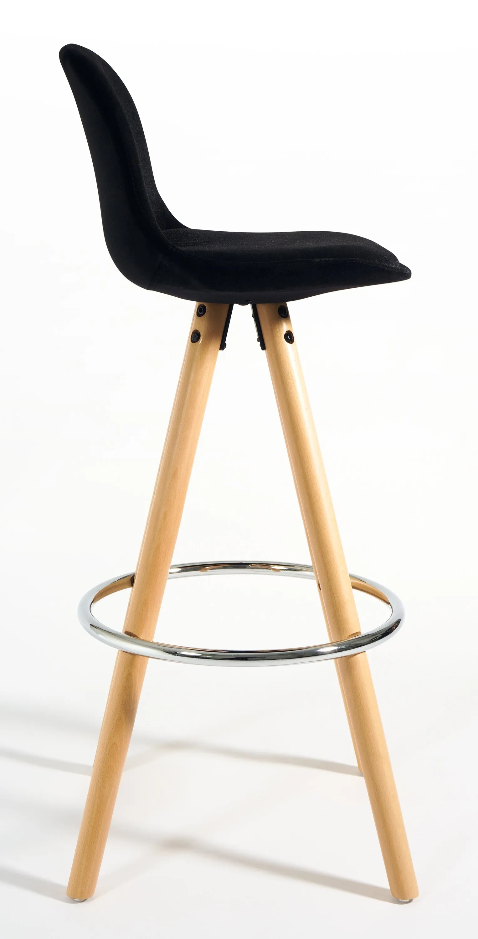 Barcelona Bar Stools Matte Velvet - Black