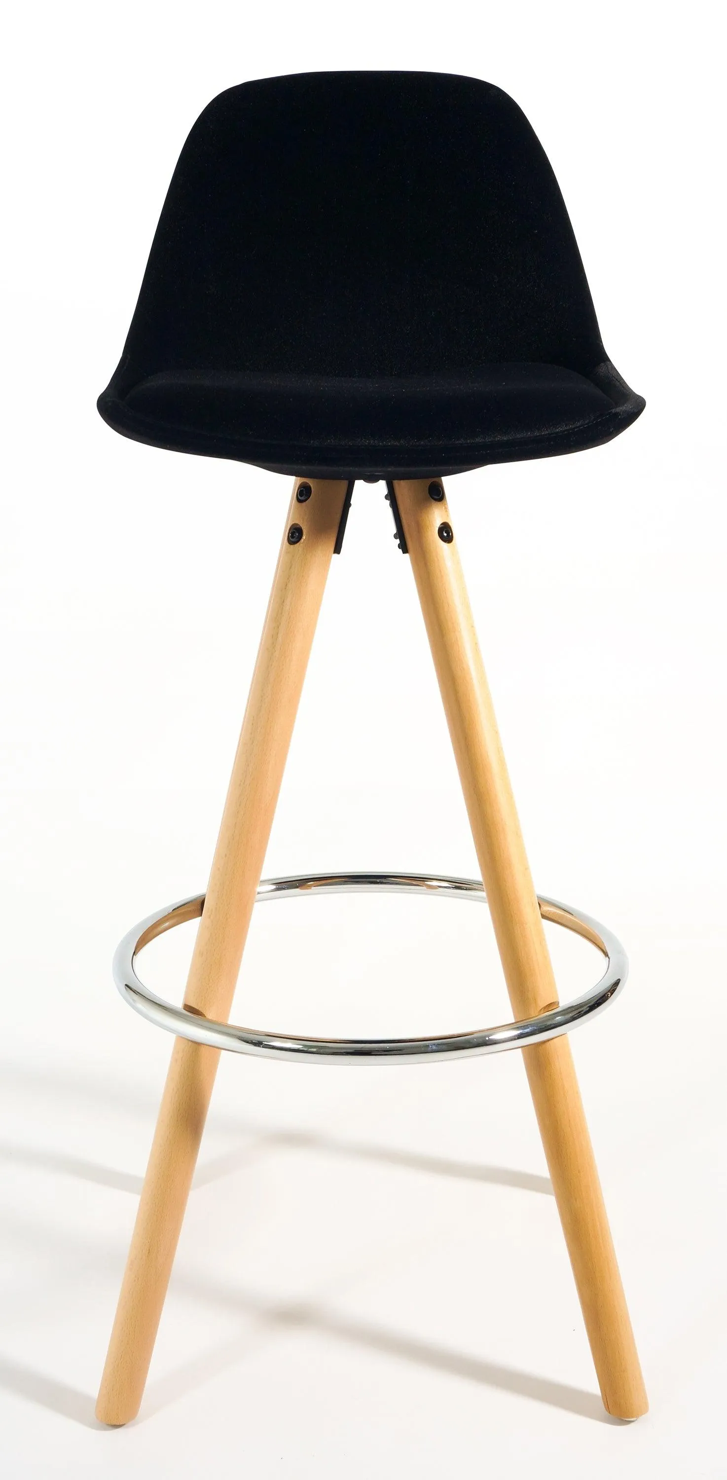 Barcelona Bar Stools Matte Velvet - Black