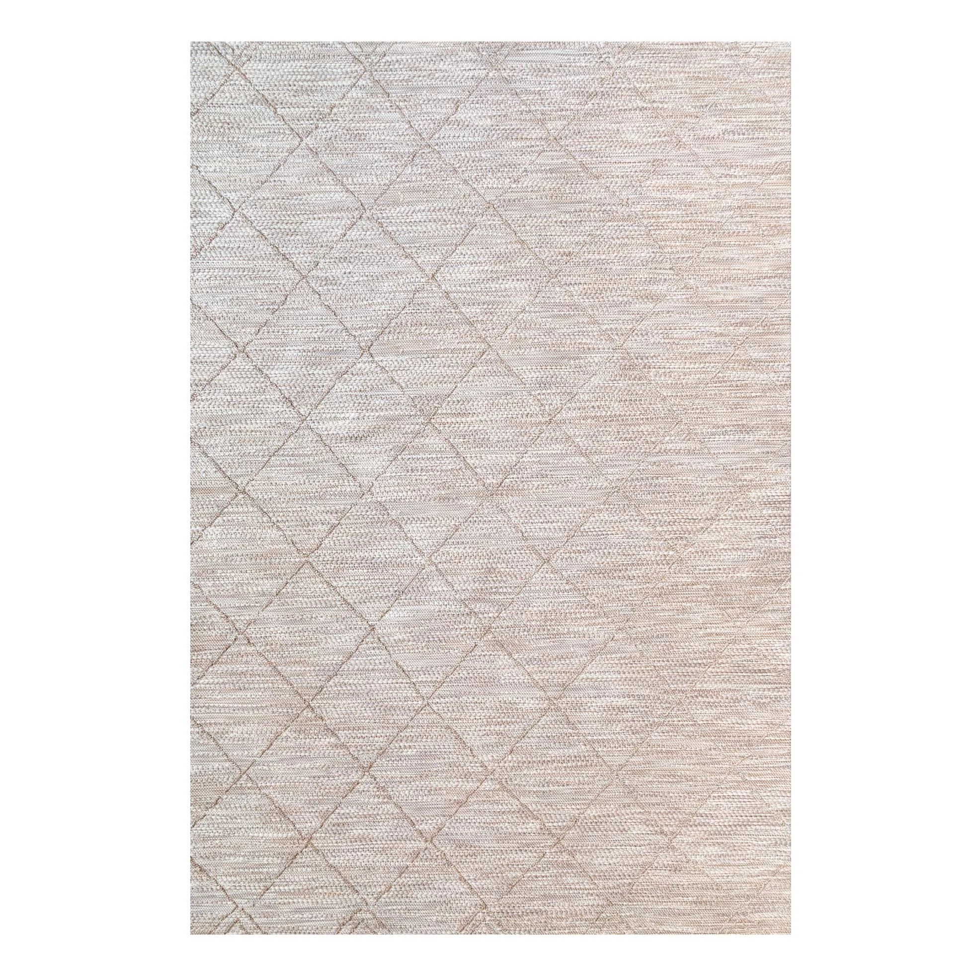 Beige Trellis Flatweave Indoor Outdoor Area Rug