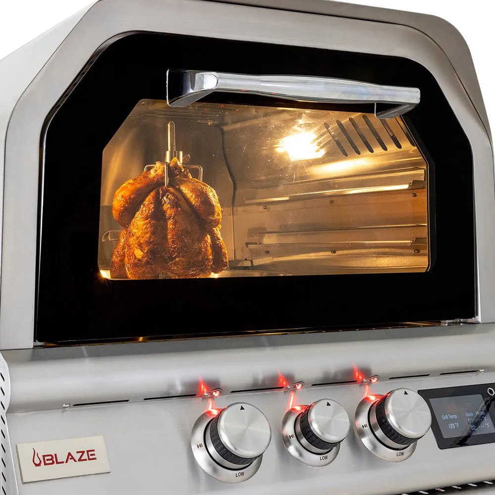 Blaze 26" Propane Pizza Oven With Rotisserie Stainless Steel BLZ-26-PZOVN-LP