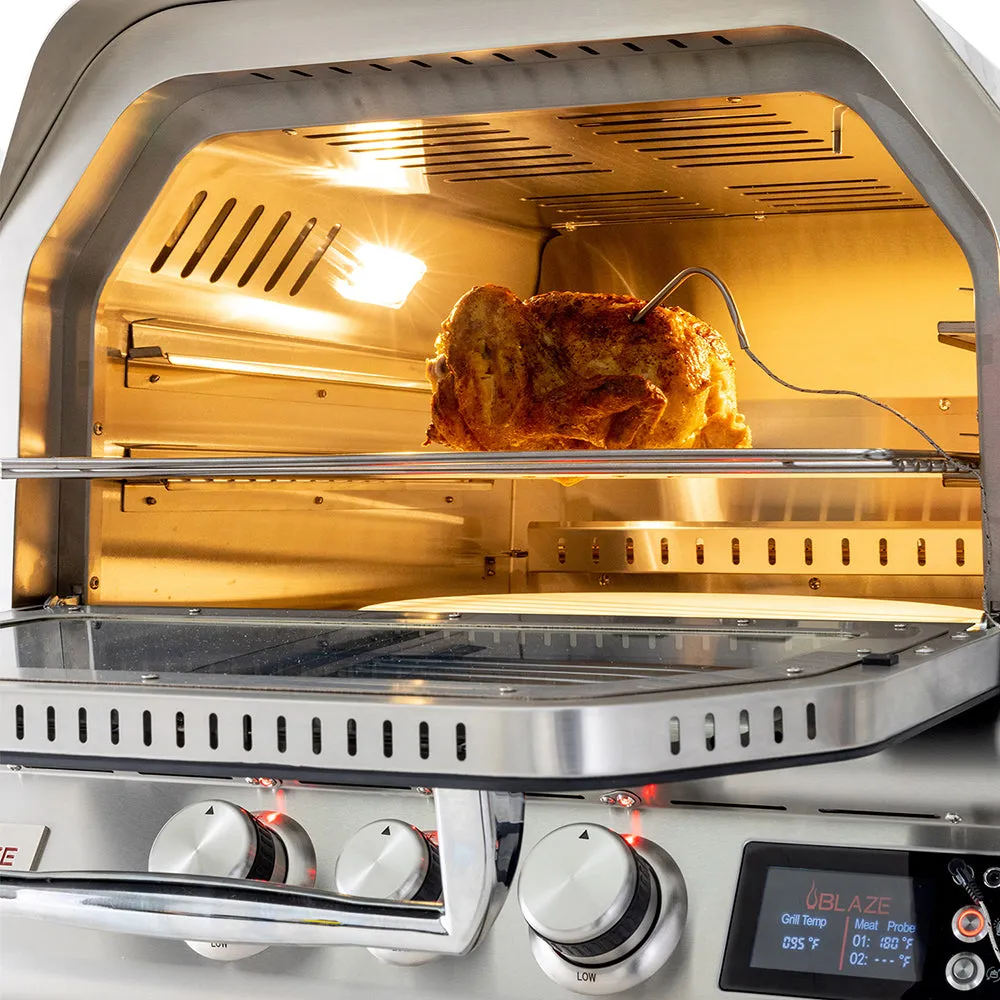 Blaze 26" Propane Pizza Oven With Rotisserie Stainless Steel BLZ-26-PZOVN-LP