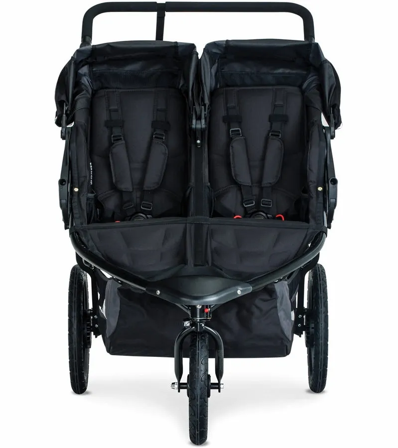 BOB Revolution Flex 3.0 Duallie Double Jogging Stroller   Britax Ultra Gen1 Infant Car Seat Travel System Bundle - Graphite Black/StayClean Gray