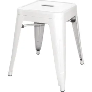 Bolero Steel Bistro Low Stools White (Pack of 4) - DL869