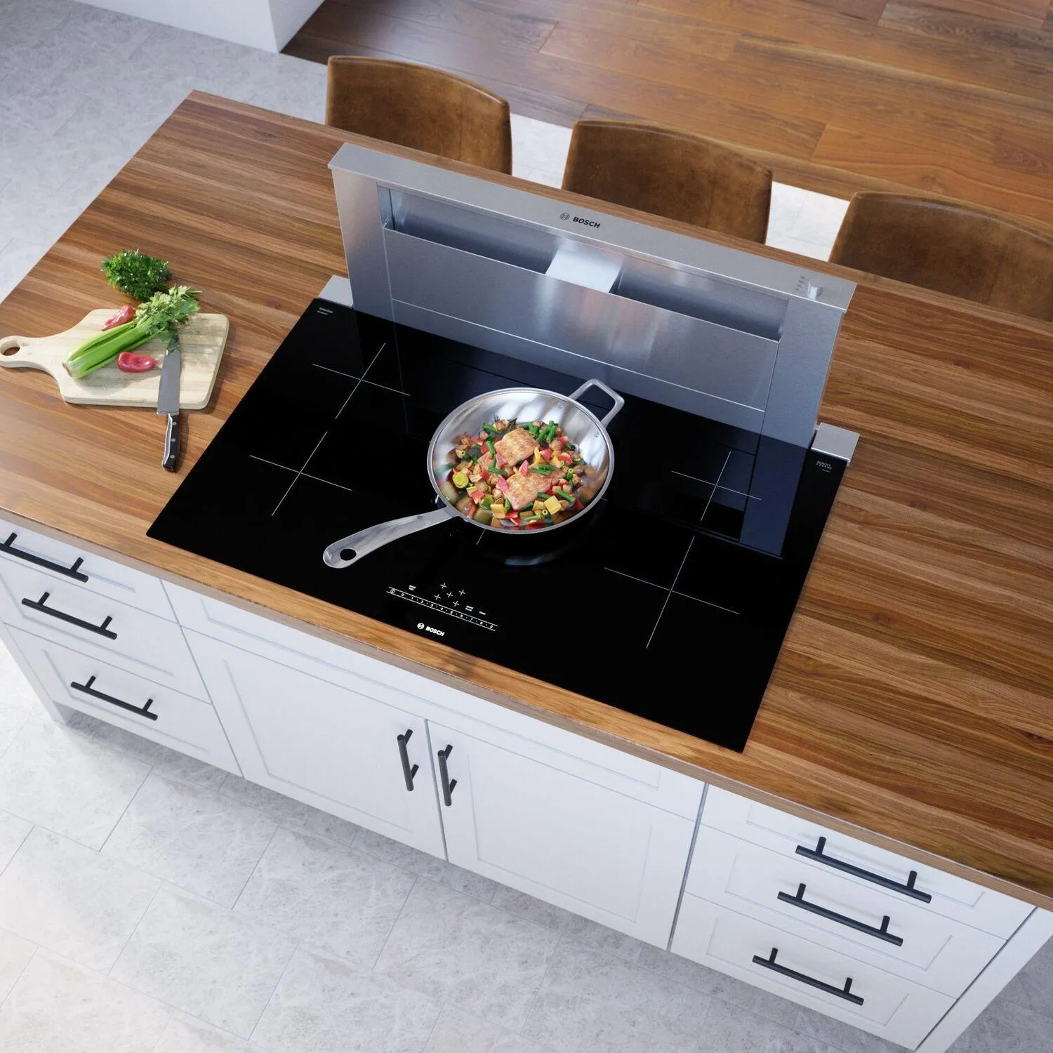 Bosch NIT5660UC 500 Series Induction Cooktop 36'' Black, Surface Mount Without Frame Nit5660Uc