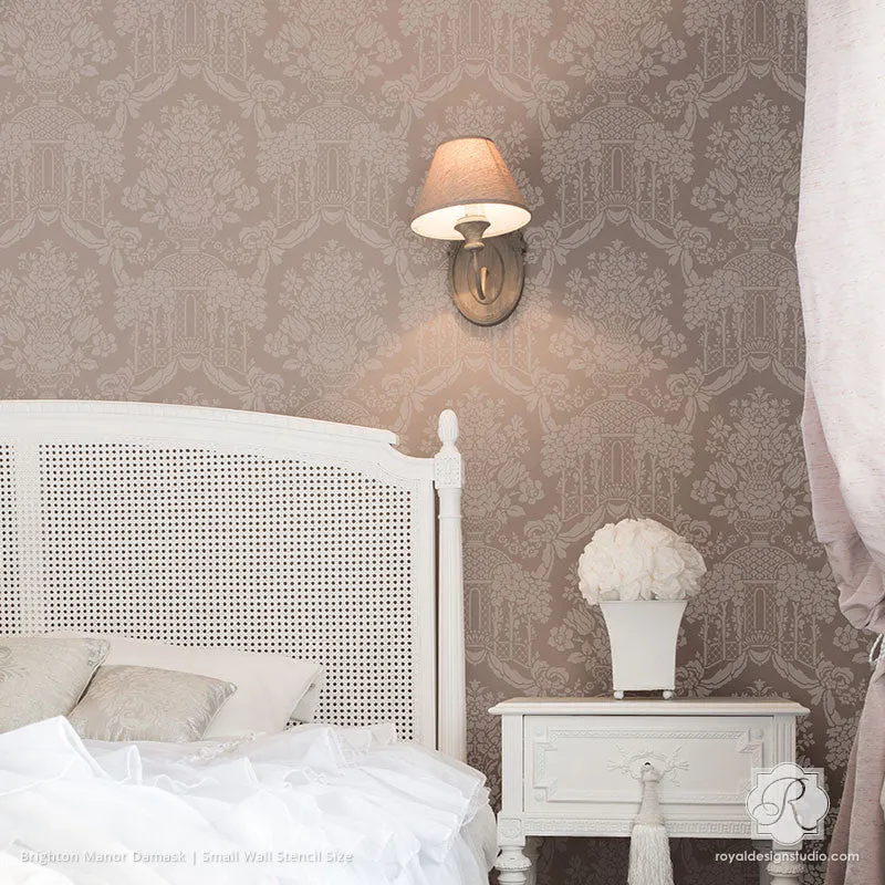Brighton Manor Damask Wall Stencil
