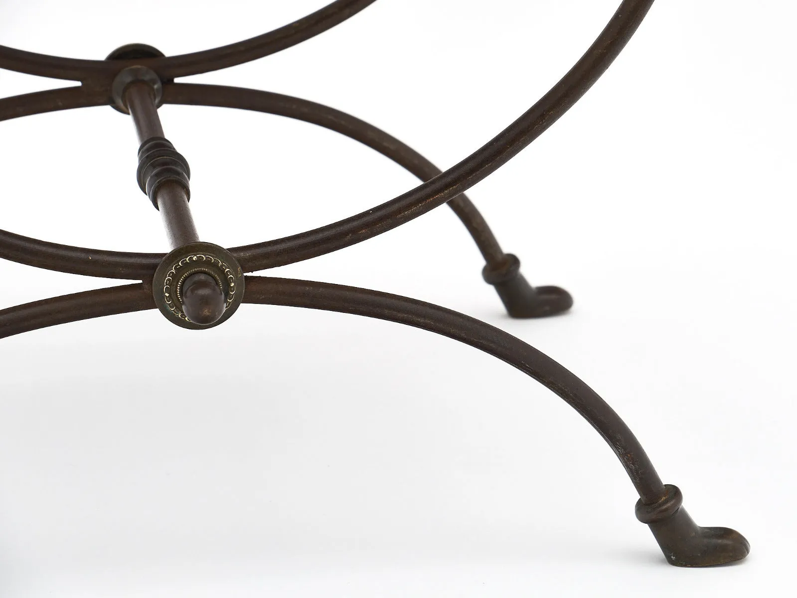 Bronze and Steel Antique Swan Stool