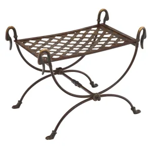 Bronze and Steel Antique Swan Stool