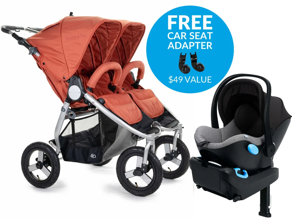 Bumbleride Indie Twin   Clek Liing Travel System - Clay/Thunder