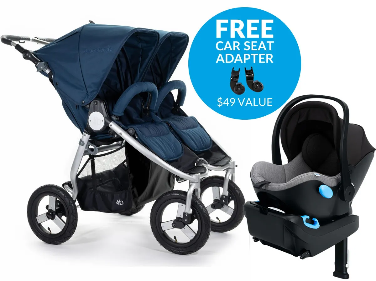 Bumbleride Indie Twin   Clek Liing Travel System - Maritime Blue/Thunder