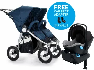 Bumbleride Indie Twin   Clek Liing Travel System - Maritime Blue/Thunder
