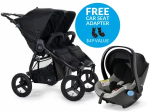 Bumbleride Indie Twin   Clek Liingo Travel System - Matte Black