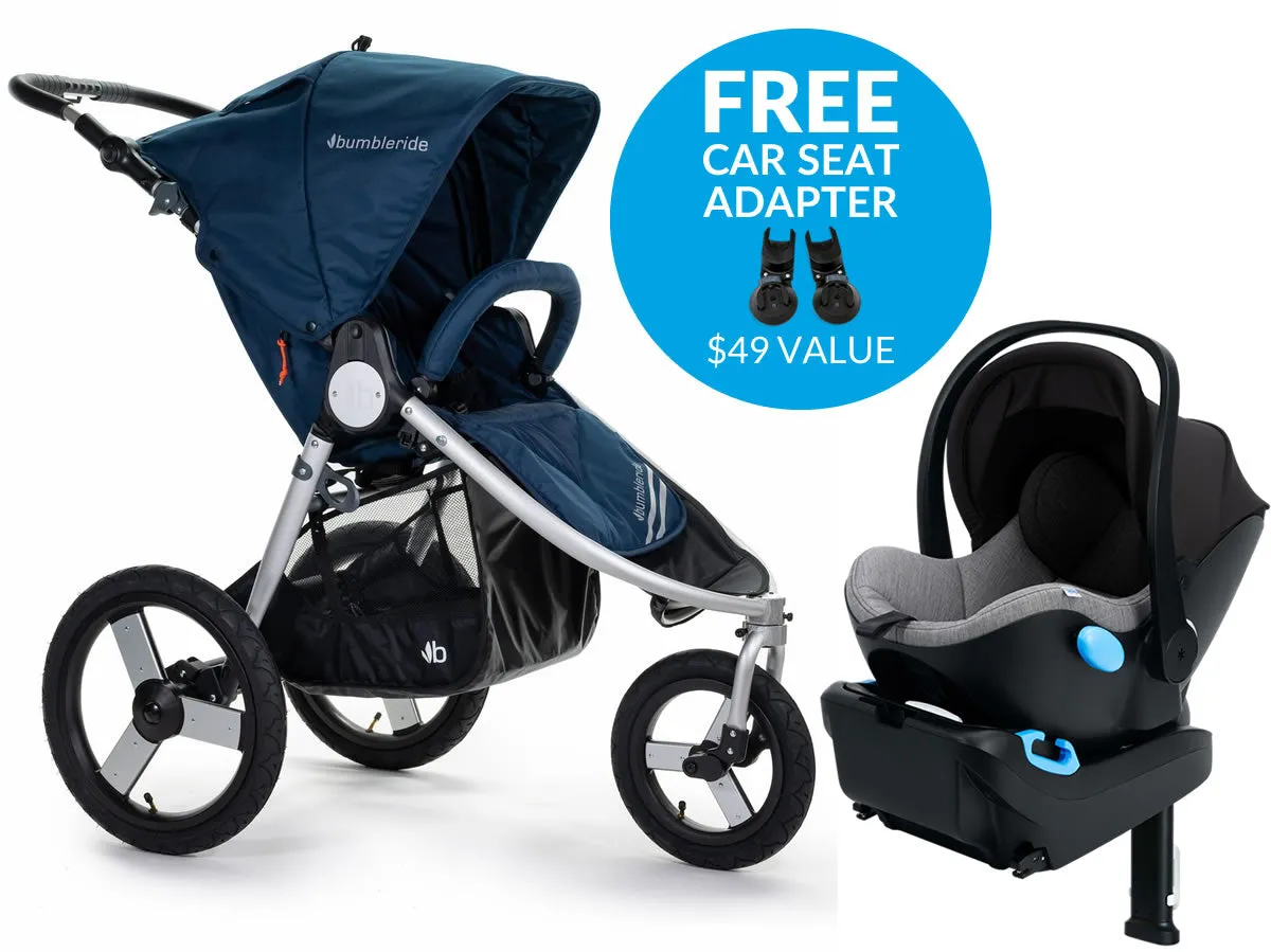 Bumbleride Speed   Clek Liing Travel System - Maritime Blue/Thunder